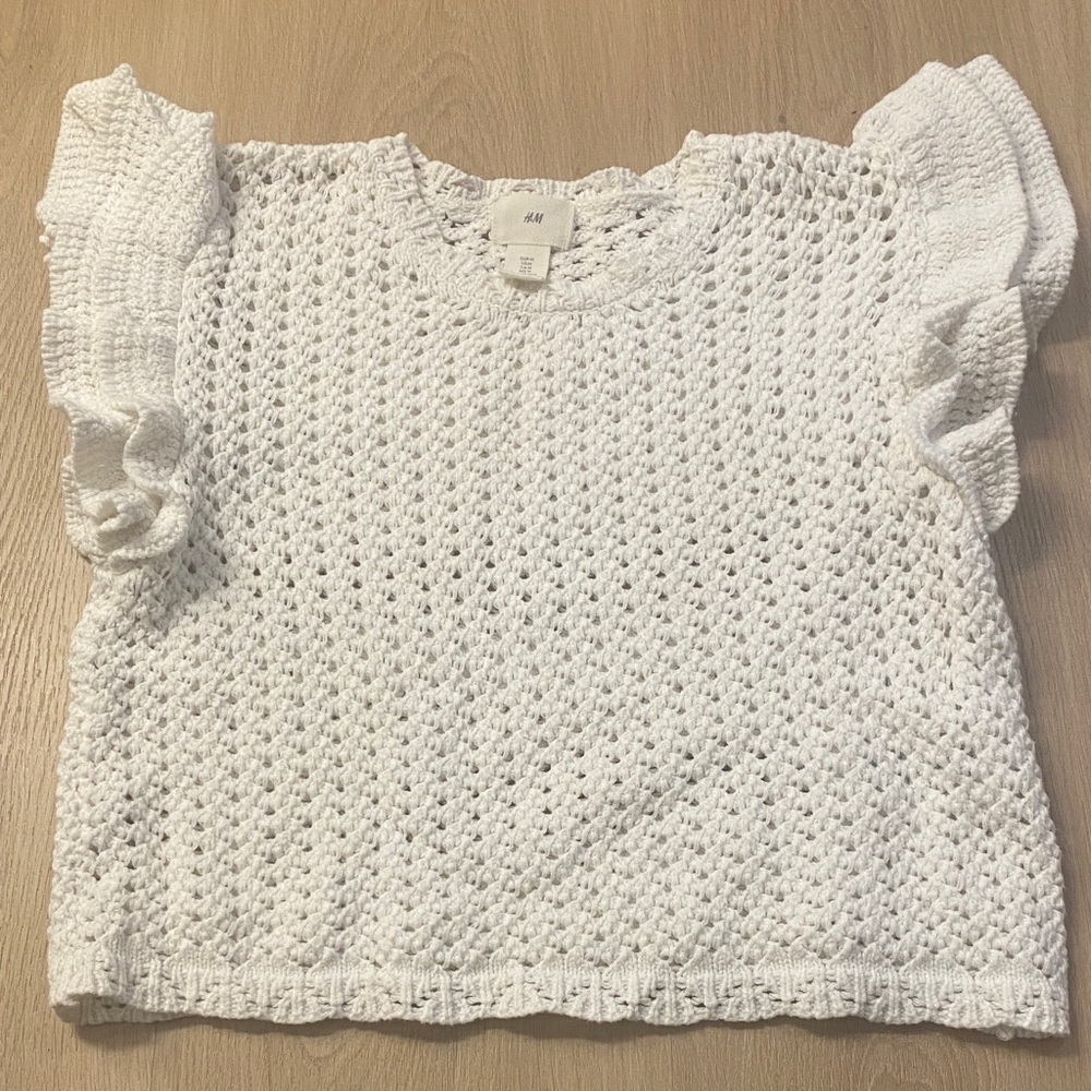 H&M White Knit Blouse